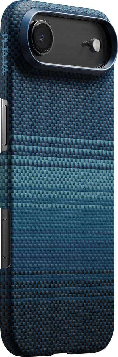 Pitaka Ultra Slim Hoesje iPhone Air – Compatibel met MagSafe – Krasbestendige Camera Bedieningsknop – Vervaardigd uit Luchtvaartwaardige Aramidevezel - Blauw