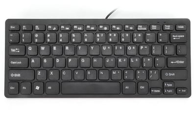 aladdien - Mini bedrade gaming-toetsenbord - Ultradun - Waterdicht - USB-toetsenbord - Draagbaar toetsenbord - Geschikt voor thuiskantoor - Zwart