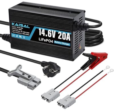 LiFePO4 14.6V 20A Acculader voor 12V Lithiumbatterijen - Ideaal voor Campers, Boten, Auto's en Zonne-energie