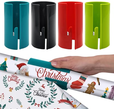 Dailygoods- Inpakpapier Snijder - Set van 4 - Draagbare Snijder - Voor Kerstverpakking - Voor Verjaardagscadeaus - Eenvoudig in gebruik - Cadeaupapier Snijder