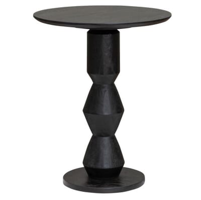 Tower Living Haltafel Brunello - Rond Zwart Hout - Ø50x61cm