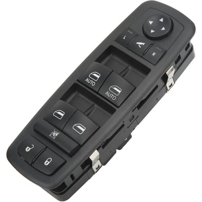 Linker Voorkant Elektrische Raambediening Schakelaar met Dubbele Auto 68139806AA Snelle Reactie Vervanging voor Chrysler 300 2013‑2015 Zwart zwart