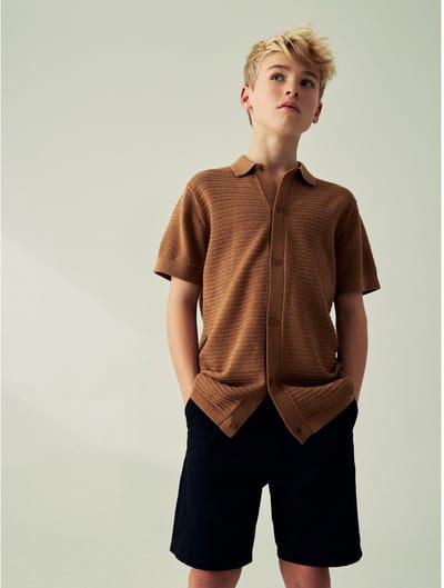Next - Jongens - Chinoshort met standaard pasvorm - Zwart