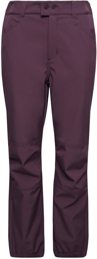 Ulla Popken - Dames - Softshell-broek waterafstotend voorgevormde knieën - Donkere blackberry - Maat 42