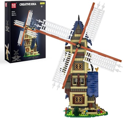 Mouldking 10060 - Windmolen - Kinderdijk - 1584 onderdelen - bouwset - Past op bekende merken - Nederlands