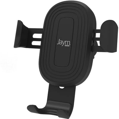 Jaym, Smartphone autohouder met 15W inductielader en 2 bevestigingen, Zwart
