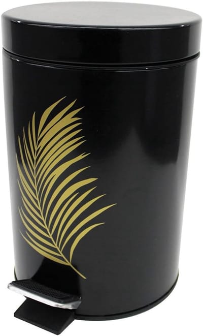 Ronde Metalen Pedaalemmer 3 Liter Zwart