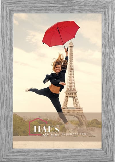 HAES DECO - Houten fotolijst Paris vintage grijs voor 1 foto formaat 20x30 -SP001202