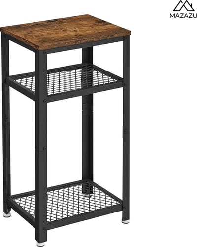 MIRA Home - Bijzettafel - Tafel - Nachtkastje - Sidetable - Vintage - 40x30x75