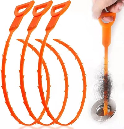 Haar Afvoer Klomp Remover - 3 Stuks, 63,5 cm - Schoonmaak Tool voor Sink, Toilet en Badkamer