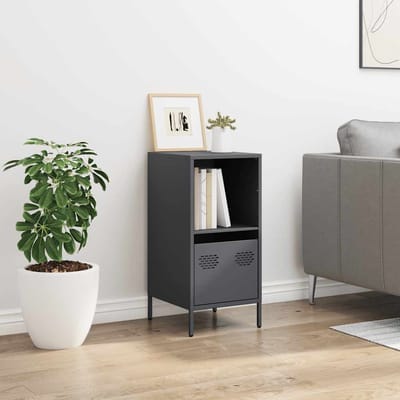 vidaXL - Dressoir - 35x39x73,5 - cm - koudgewalst - staal - antracietkleurig