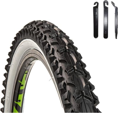 Fietsband 26 inch - Bicycle Tire - Fietsen Onderhoud - Inclusief Bandenlichters - 57-559 26x2.125 - Zwart Wit