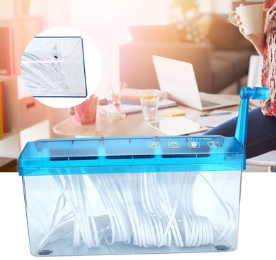 Dailygoods- Handshredder 4 mm versnippering - Antislip basis - Compact formaat - Hoge werkefficiëntie - Eenvoudige vernietiging - Strenge kwaliteitscontrole - Papierversnipperaar