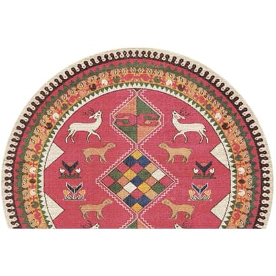 Entree Tapijt Voetmat voor Huishoudelijke Voordeur Badkamerdeur Antislip Halfronde Mat 60 * 90CM