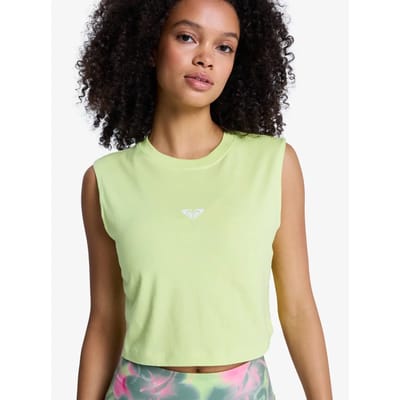Roxy Essential Energy Boxy Top Zonder Mouwen Groen XS Vrouw