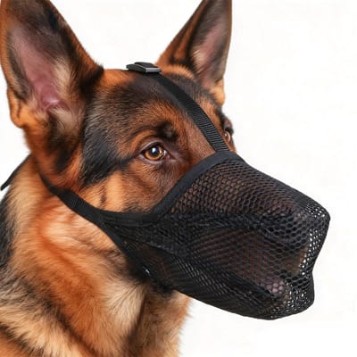 Dailygoods - Muilkorf voor grote honden, ademend huisdiermasker, hondentraining, mesh, muilkorf voor middelgrote honden en verstelbare lus voor bijten, kauwen, voor kleine, middelgrote en grote honden