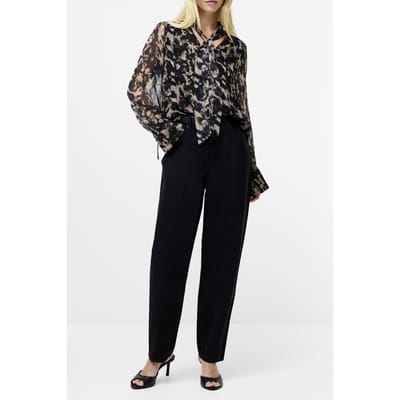 French Connection Amelia Hallie Tie Nk Blouse Black Multi Größe: XS | Longsleeves Outlet | Damen | Schwarz