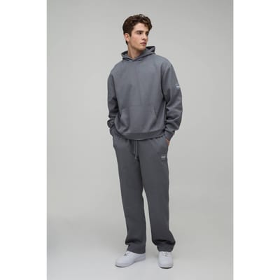 Oversized Boxy Wafel Capuchon Trainingspak | Grey | Size XS