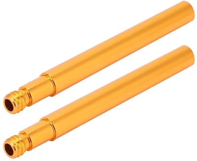 Dailygoody - Fietsventielverlenger - Presta Ventiel - 60 mm Verlenging - Goud - Binnenband Ventielen - Ideaal voor Fietsen - Geschikt voor Diverse Fie