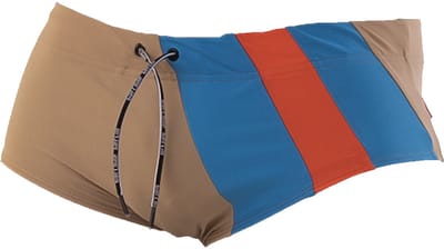 Barcode Berlin Mar Bella Beach Swim Trunk Nude-Turchese-Orange - MAAT S - Heren Zwemboxer - Zwem Boxer voor Man - Mannen Boxershort