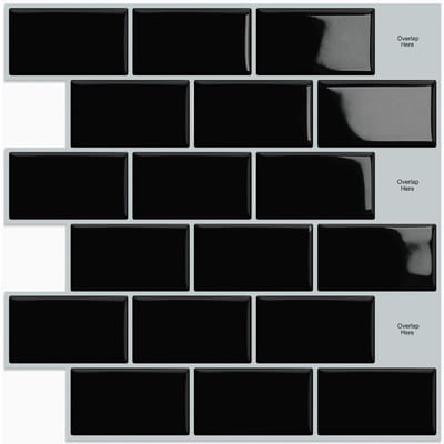 CRLYN® Plaktegels - Tegelsticker - Zwart