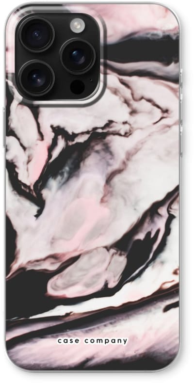 Case Company® - Hoesje geschikt voor iPhone 16 Pro Max hoesje - Roze stroom - Soft Cover Telefoonhoesje - Bescherming aan alle Kanten en Schermrand