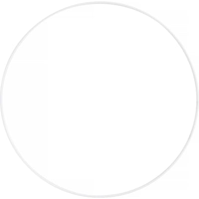 Metalen ring "Cirkel", Wit - Ø 10 cm