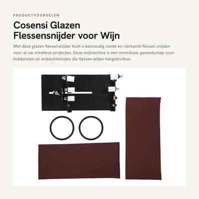 Dailygoods- Flessensnijder - Glazen Snijgereedschap - Ronde/Vierkante Snijmachine - Wijnflessen/Bierflessen - Kwaliteitsproduct - Perfectie in Productie - Flescutters