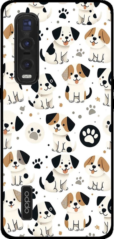 Smartphonica Telefoonhoesje Geschikt voor Oppo Find X2 Pro met honden opdruk - TPU backcover case dog design geschikt voor Oppo Find X2 Pro