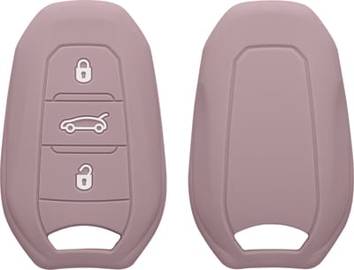 kwmobile autosleutel hoesje geschikt voor Peugeot Citroen 3-knops Smartkey autosleutel (alleen Keyless Go) hoes - TPU autosleutel behuizing - Beschermende auto sleutel case - Sleuteletui in lila wolk