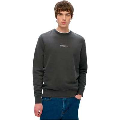 Superdry - Sweatshirt met ronde hals en micrologo - Heren - Truien