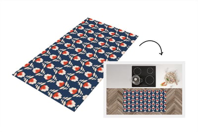 Keukenloper 120x60 cm - Keukenmat vinyl Patronen - Abstract - Bloemen - Keukenmatten loper - Keuken vloerkleed tapijt
