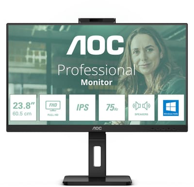 24" AOC Pro-line 24P3CW - 1920x1080 (FHD) - 75Hz - IPS - 65W USB-C