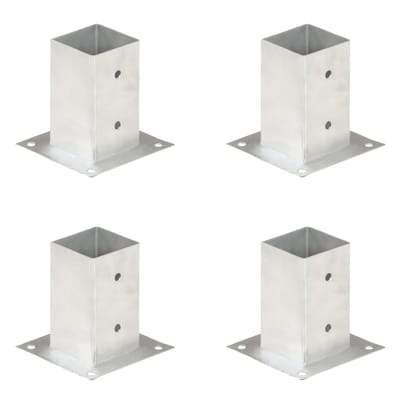 vidaXL - Paalankers - 4 - st - 81 - mm - gegalvaniseerd - metaal