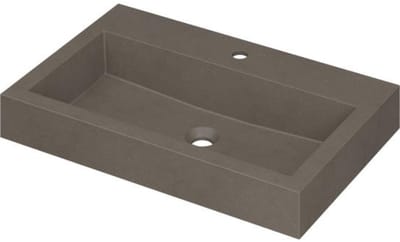 INK Momento Wastafel Quartz met 1 Kraangat - 700x450x90 mm - Quartz Beton
