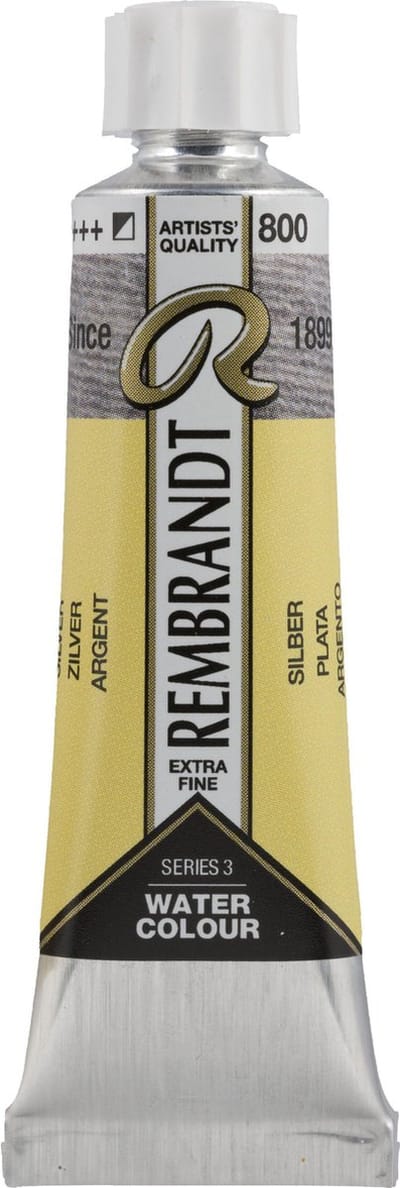 Rembrandt Aquarelverf Tube 10 ml Zilver 800