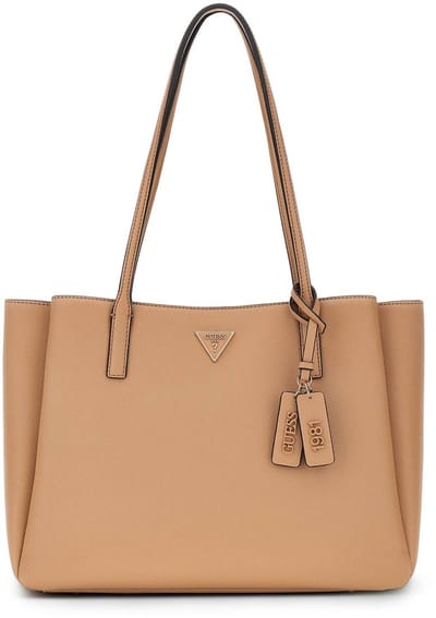 GUESS schoudertas business tas met laptopvak Noelle II Tech Tote Beige Taupe