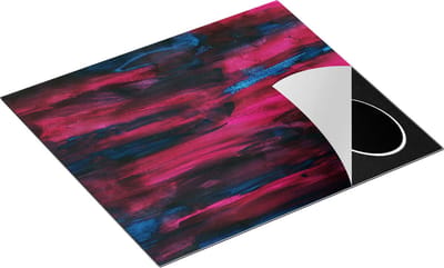 Chefcare Inductie Beschermer Abstracte Kunst - Donker Rood en Zwart - 60x50 cm - Afdekplaat Inductie - Kookplaat Beschermer - Inductie Mat