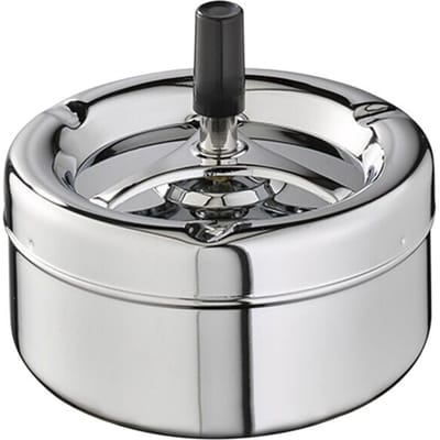 APS Draaiasbak - Sigarettenasbak - Zilver - Ø 13 x 10.5 cm - 13 x 10.5 cm - Vaatwasserbestendig