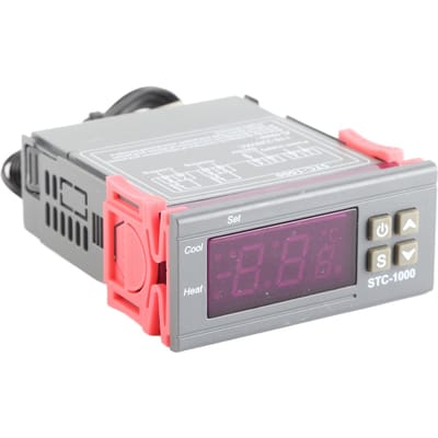 Digitale Temperatuurregelaar Koelen en Verwarmen Thermostaat met NTC-sensor STC1000AC110~220V white