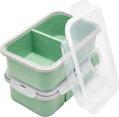 Siliconen vriescontainer met deksel voor soep en bouillon, invriesvorm met 2 gaten, ideaal voor voedselopslag en porties