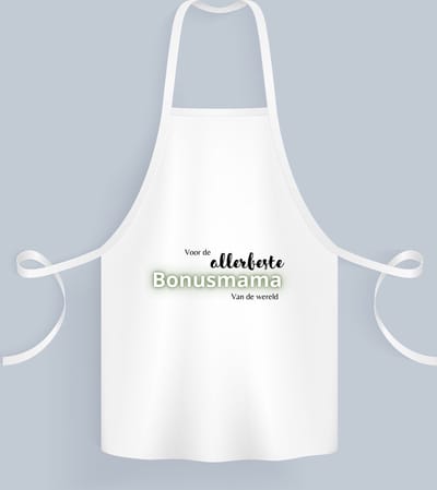 Akyol - voor de allerbeste bonusmama van de wereld Keukenschort - Mama - de beste bonusmoeder - moeder cadeautjes - moederdag - verjaardagscadeau - verjaardag - cadeau - geschenk - kado - gift - moeder artikelen - 82 bij 71 cm