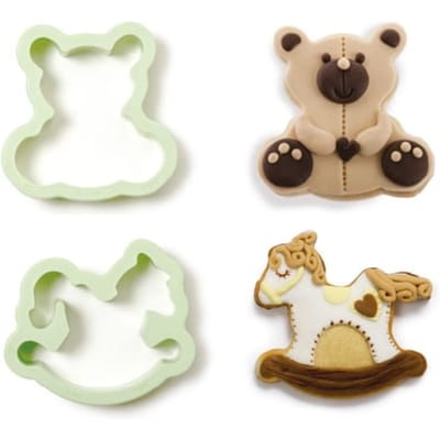 Uitstekers Beer Teddy & Schommelpaard 2 Stuks