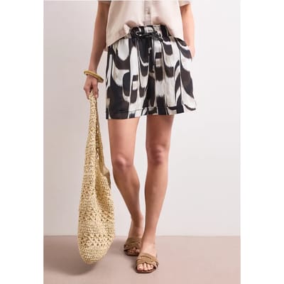 High Waist shorts met paperbag tailleband