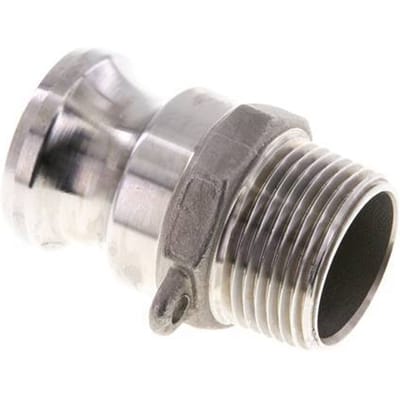 Camlock DN 25 (1'') Koppeling Rvs1'' NPT buitendraad Type F MIL-C-27487
