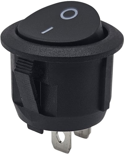 ProRide Wipschakelaar ON/OFF KCD2-202 - 2-pins - Rond ⌀20mm - 250V/6A - Zwart