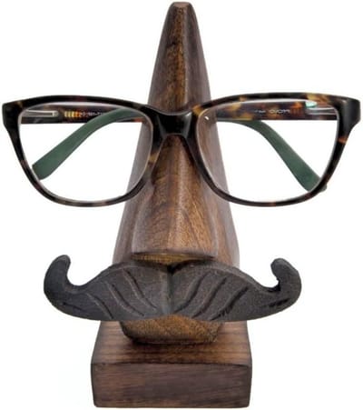 Brillenhouder Hout - Brilstandaard - Bureau Organisatie - Handgemaakt Sheeshamhout - 155 cm - Bruin