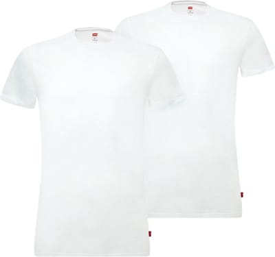 Levi's T-shirt Ronde Hals Wit 2Pack - Maat M - Heren - Basic T-shirt