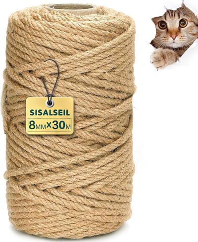 Sisal Touw - Krabpaal Touw - Katten Plezier - Natuurlijk Materiaal - 6MM X 60M - Jute
