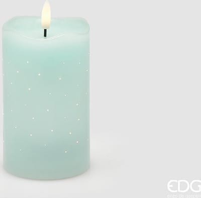 EDG Enzo de Gasperi - Ledkaars met sterretjes H12.5 Lichtgroen (met timer)